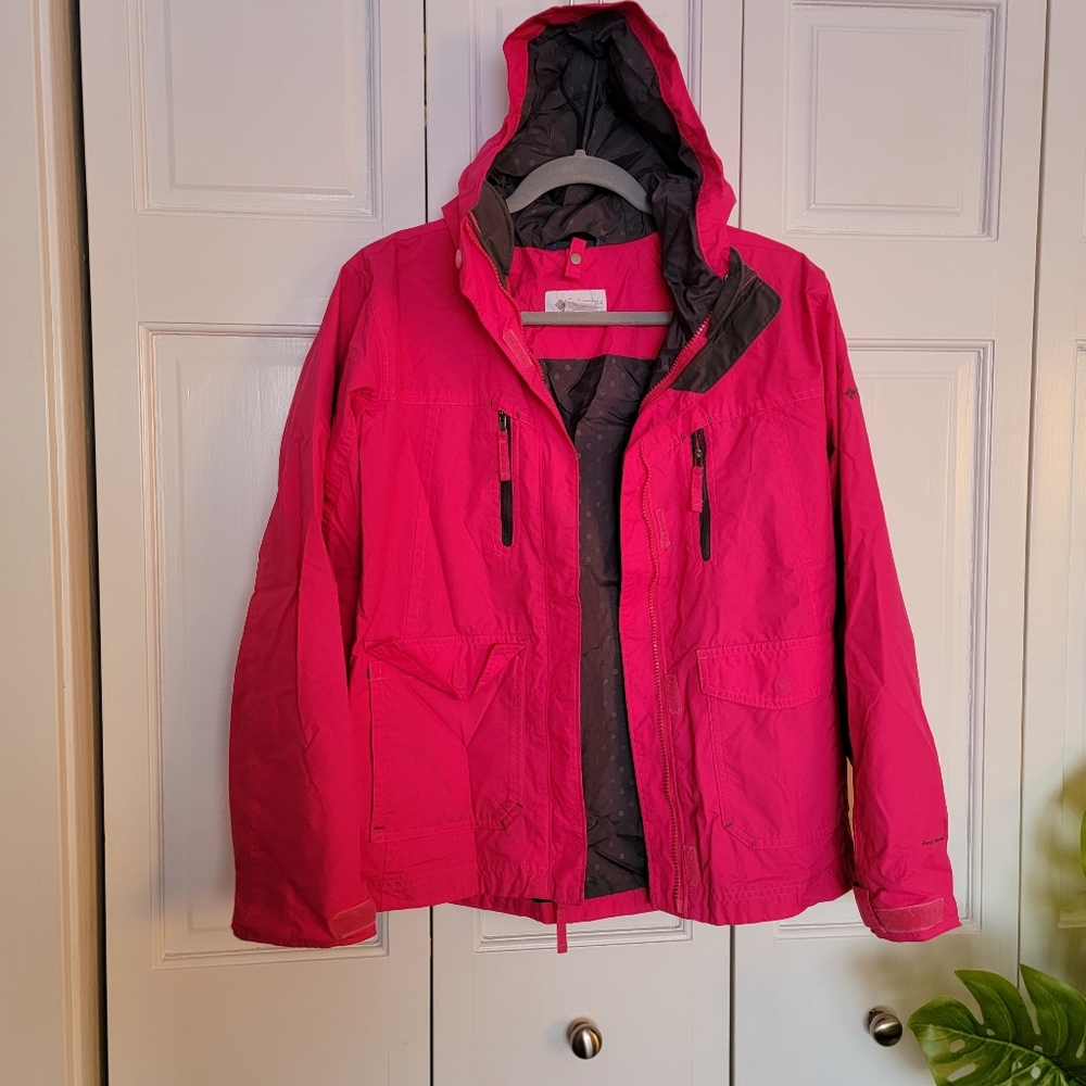 Girl's Columbia 14/16 Hot Pink Wind Breaker